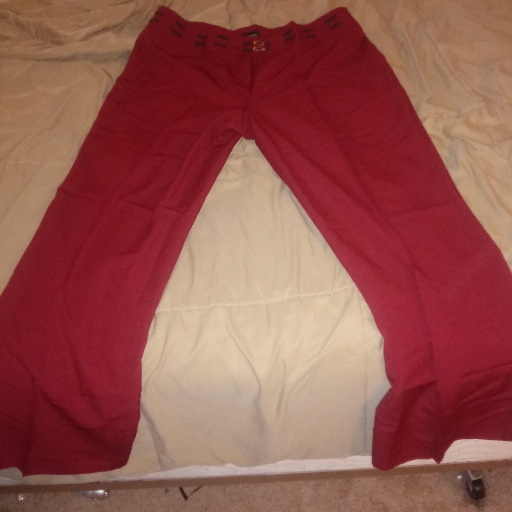 Red dress pants